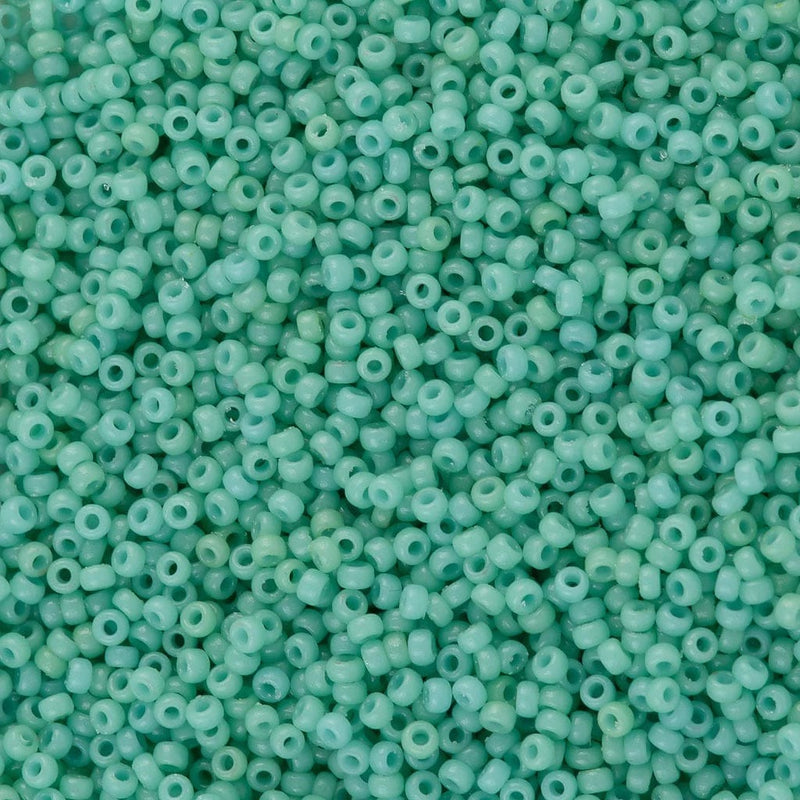 Miyuki Seed Beads 15/0 Duracoat Opaque Sea Opal, 4475