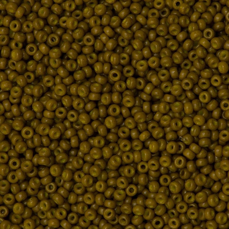Miyuki Seed Beads 15/0 Duracoat Opaque Spanish Olive, 4491