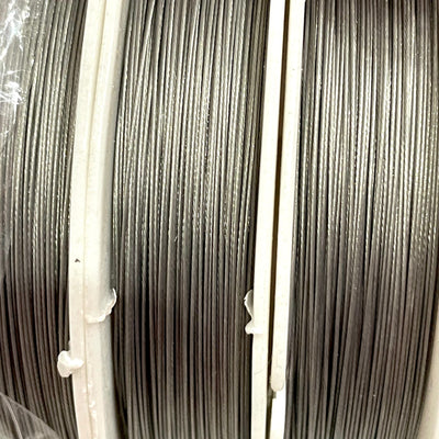 100m Reel of 0.30mm Silver Color Tiger Tail Wire for Jewelry Making.