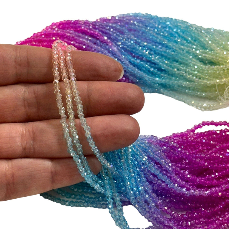 2mm Crystal rondelle beads strand 170 pcs, PBC2C103