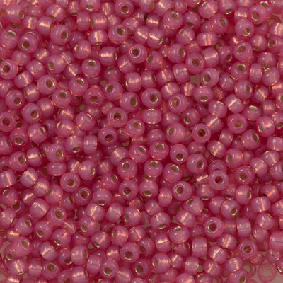 Miyuki Seed Beads 8/0 Dyed Dark Rose S/L Alabaster, 0645 £2.5