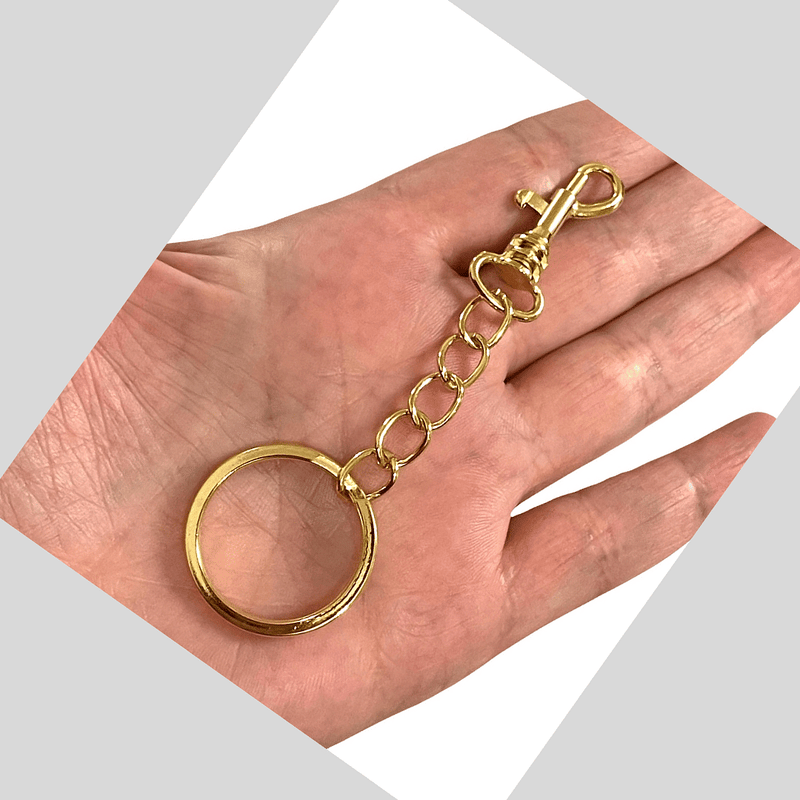 24Kt Gold Plated Keyring&Keychains with Large Swivel Clasp