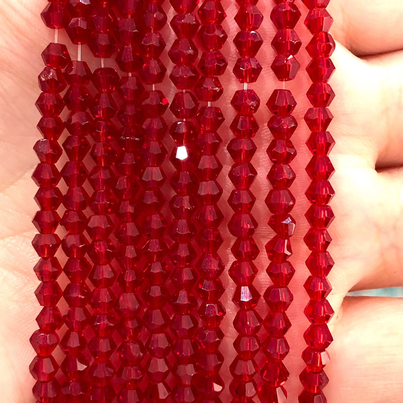 4mm Crystal faceted bicone - 115 pcs -4 mm - full strand - PBC4B52,Crystal Bicone Beads, Crystal Beads, glass beads, beads £1.5