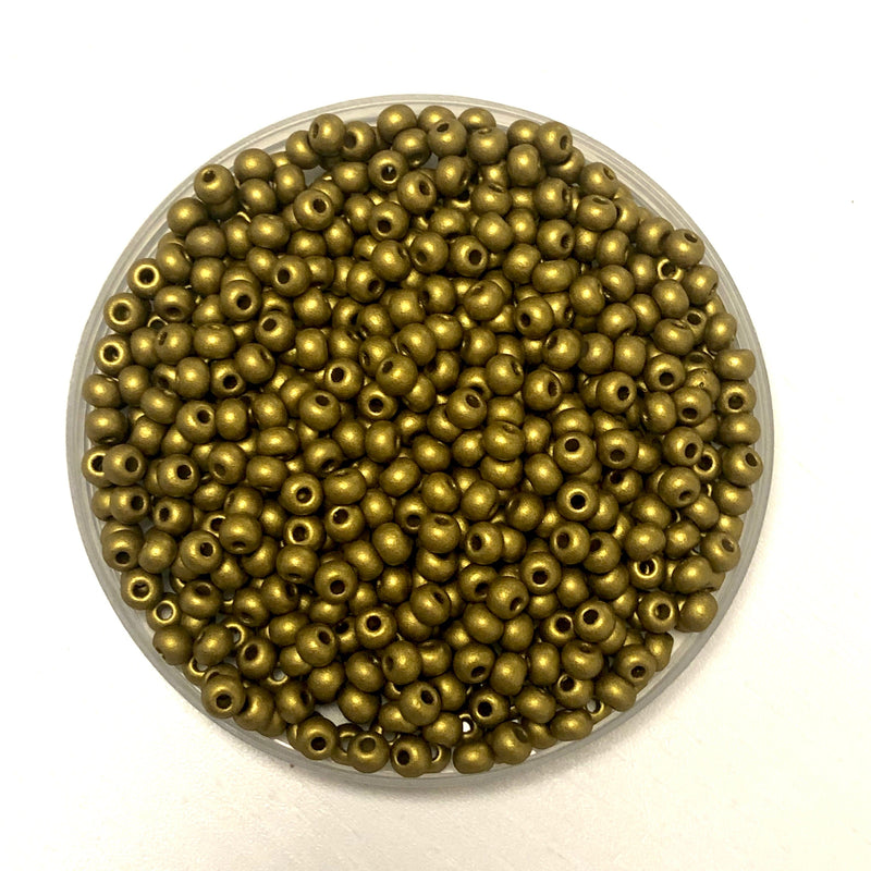 Preciosa Seed Beads 6/0 Rocailles-Round Hole 20 gr, 01720 Soft Bronze