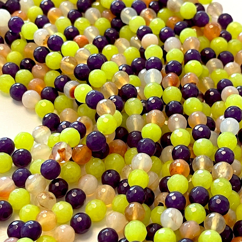 Party Mixed Round 8mm Jade Strands, 46 Beads