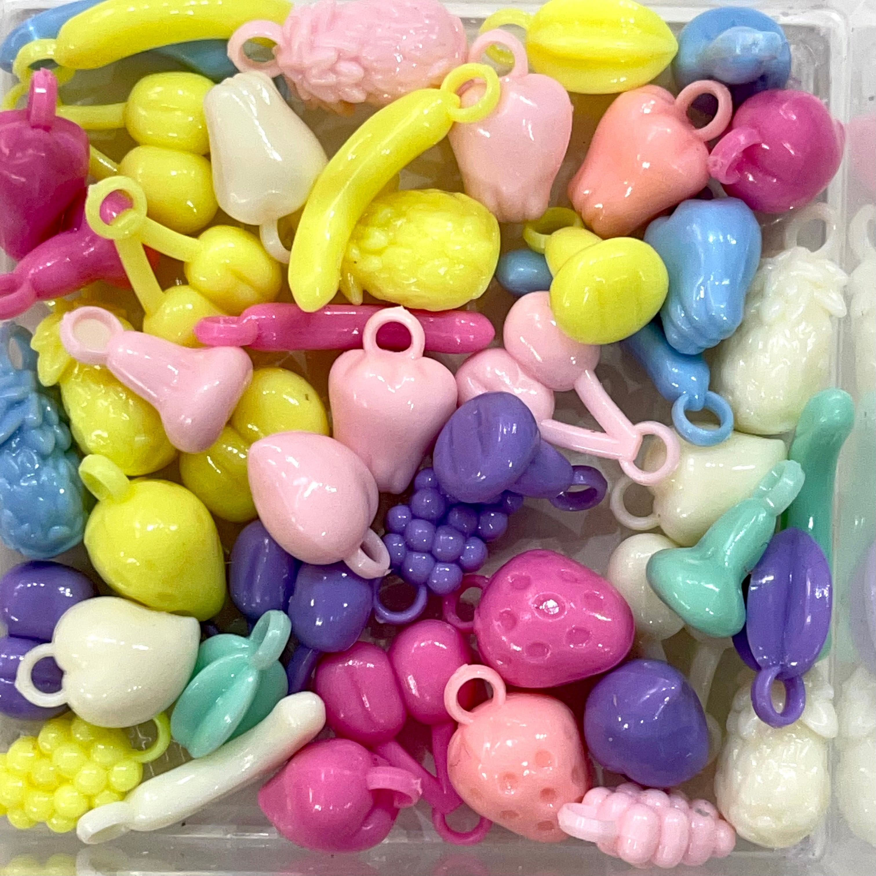 Acrylic Candy Beads, Assorted 50 Gr Pack, Approx 125 Beads