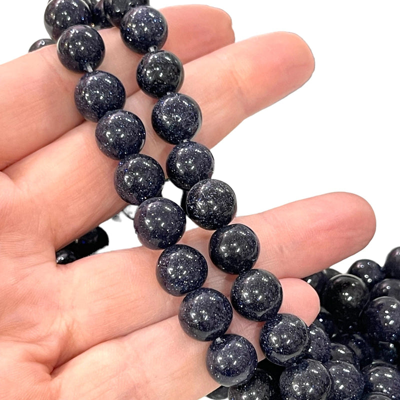 10mm Blue Sandstone, Blue SandstoneBeads ,Blue Sandstone Gemstone Beads