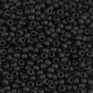 Miyuki Seed Beads 8/0 Black Matted , 0401F £3