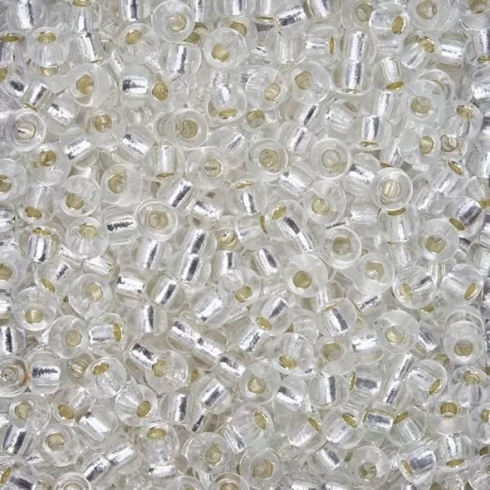 Miyuki Seed Beads 6/0  Silver Lined Crsytal 0001