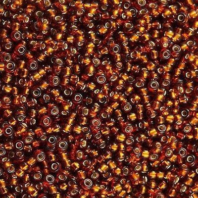 Miyuki Seed Beads 15/0, 0005 - Dark Topaz Silver Lined, 10Gr