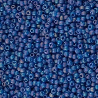 Miyuki Seed Beads 8/0 Matted Transparent Capri Blue AB  ,0149FR