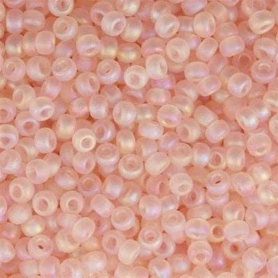 Miyuki Seed Beads 11/0 Matted Transparent Light Tea Rose AB ,0155FR-NEW!!!