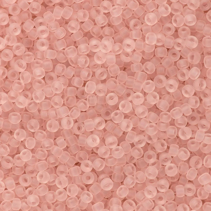 Miyuki Seed Beads 11/0 Matted Transparent Light Tea Rose  ,0155F-NEW!!!