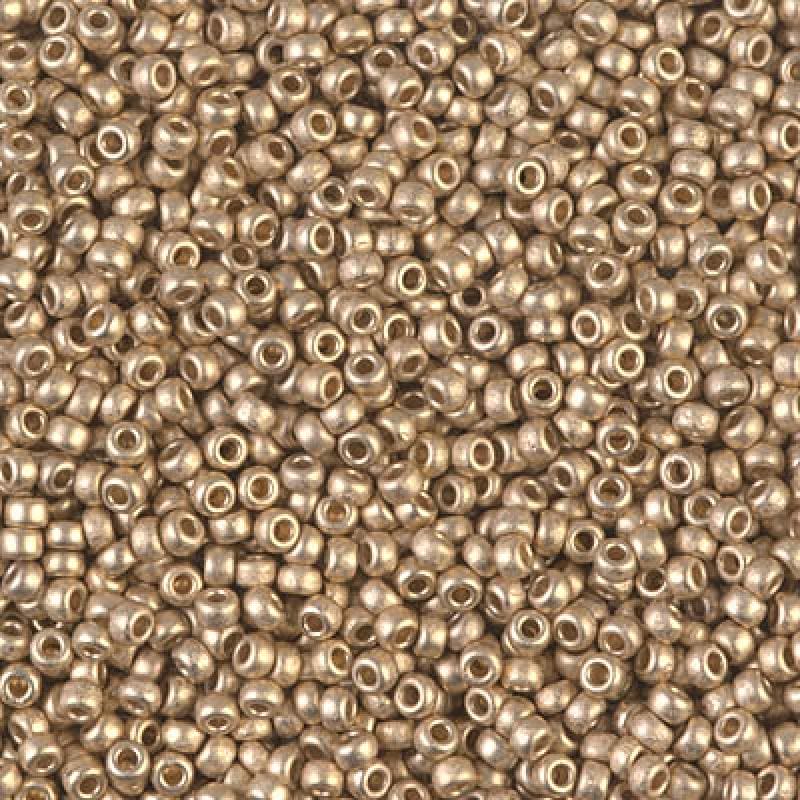 Miyuki Seed Beads 11/0 24Kt Matte Light Gold Plated-0193F