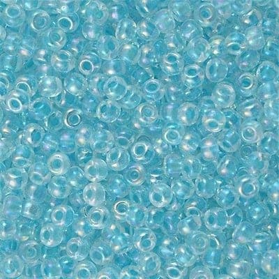 Miyuki Seed Beads 8/0 Glacier Blue Lined Crystal AB, 0269