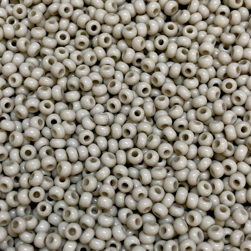 Preciosa Seed Beads 8/0 Rocailles-Round Hole 100 gr, 03441 Grey Dyed Crystal