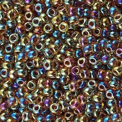 Miyuki Seed Beads 11/0 Root Beer Lined Light Topaz AB, 0357-NEW!!!