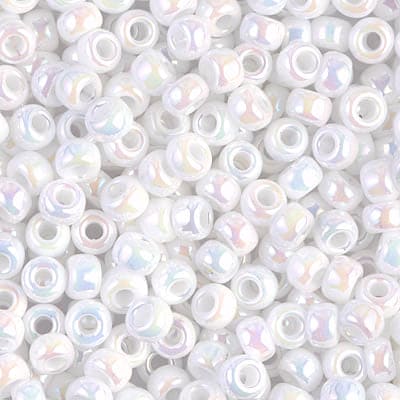 Miyuki Seed Beads 8/0 White Pearl AB, 0471
