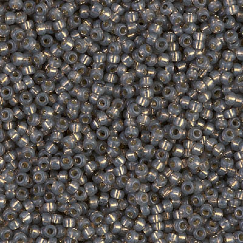 Miyuki Seed Beads 15/0, 0650 - Dyed Rustic Grey Silver Lined Alabaster, 10Gr
