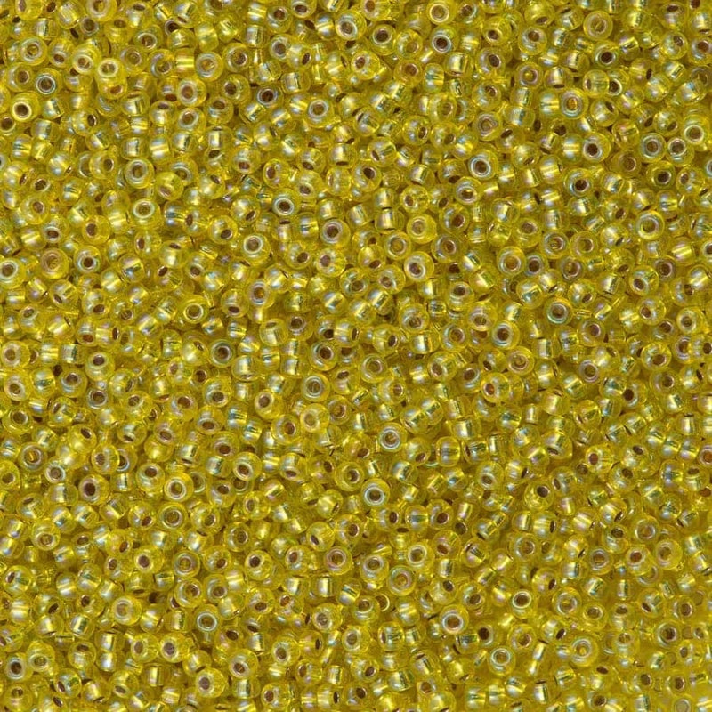 Miyuki Seed Beads 15/0, 1006 -Silver Lined Yellow AB, 10 Gr