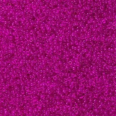 Miyuki Seed Beads 15/0, 1310 - Dyed Transparent Fuchsia, 10 Gr