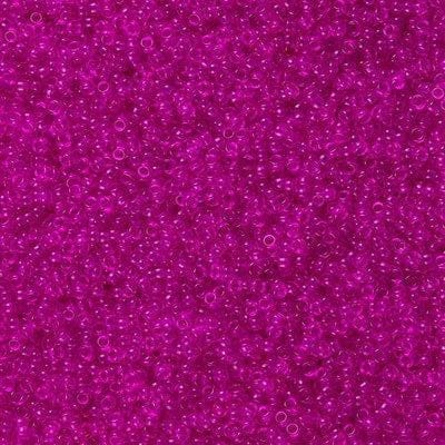 Miyuki Rocailles 15/0, 0352 - Fuchsia Lined Aqua Luster, 10 Gr