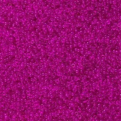 Miyuki Seed Beads 15/0, 1310 - Dyed Transparent Fuchsia, 10 Gr