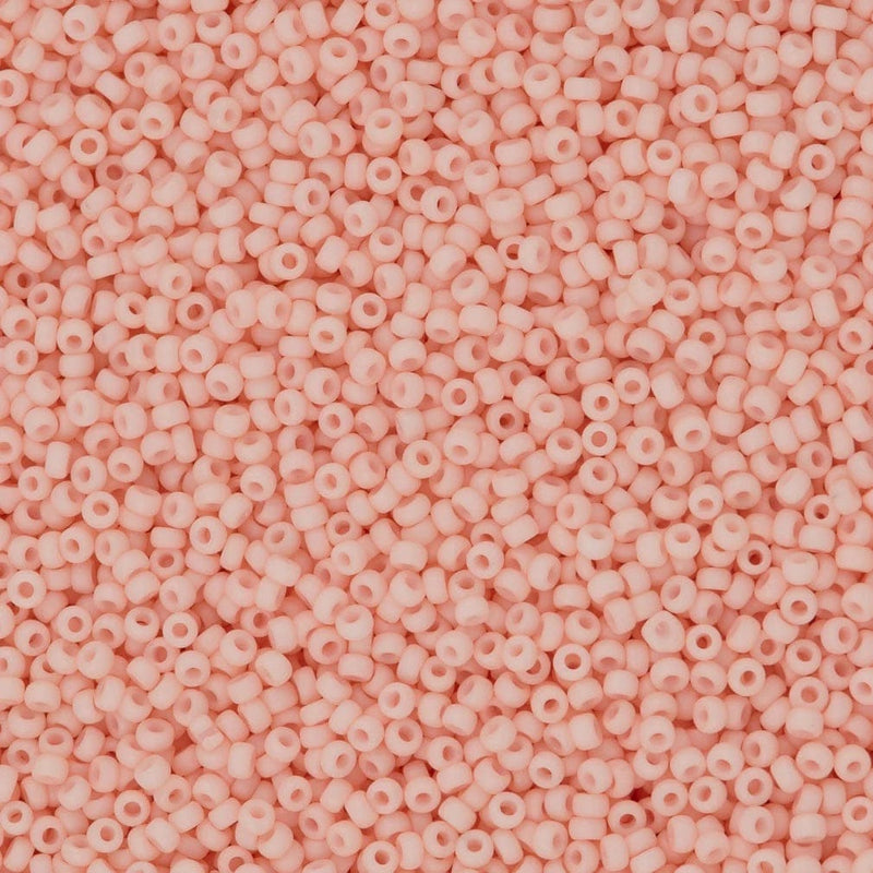 Miyuki Seed Beads 15/0, 2036 Matted Opaque Antique Tea Rose, 10 Gr