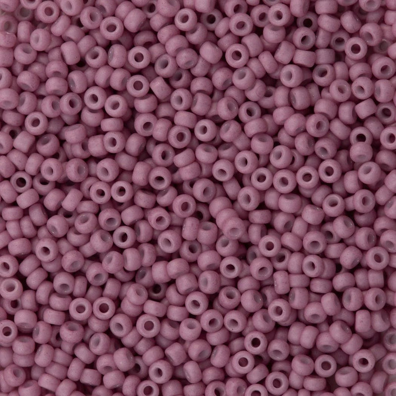 Miyuki Seed Beads 15/0, 2037 Matted Opaque Antique Rose , 5 Gr