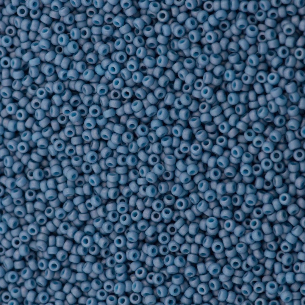 Miyuki Seed Beads 15/0, 2038 Matted Opaque Lt. Denim Luster , 5 Gr