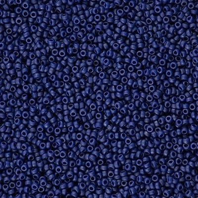 Miyuki Seed Beads 15/0, 2039 Matted Metallic Royal Blue, 10 Gr