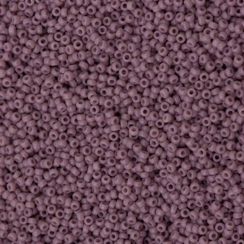 Miyuki Seed Beads 15/0, 0410 - Opaque Mauve, 10 Gr