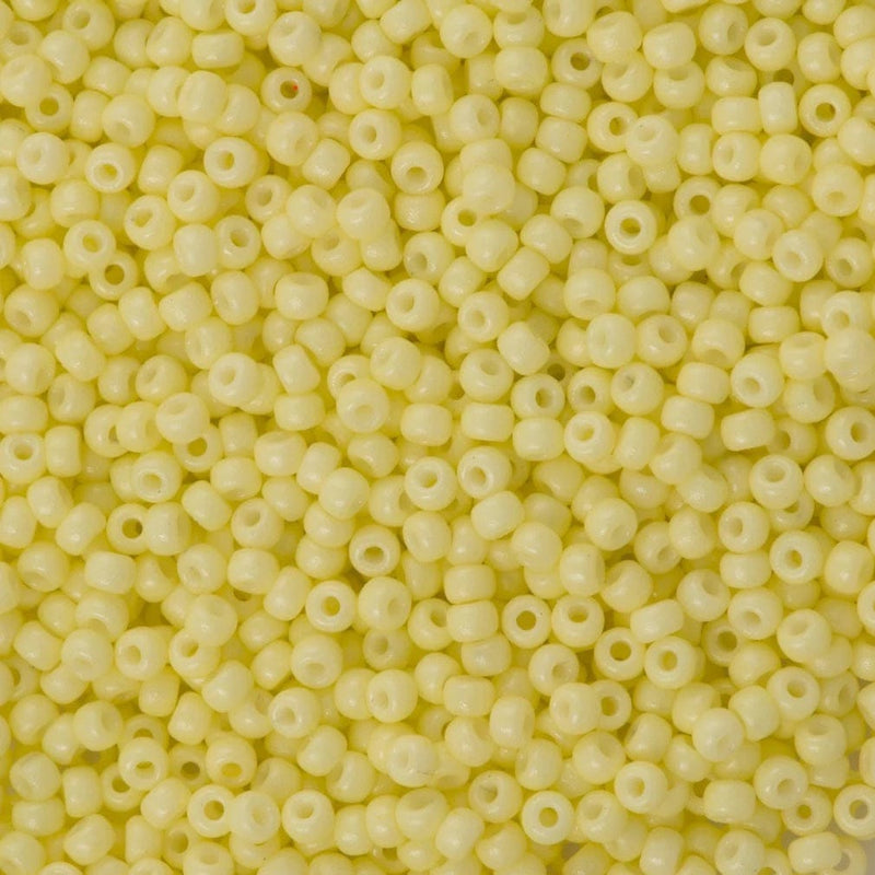 Miyuki Seed Beads 15/0  Duracoat Opaque Light Lemon Ice, 4451