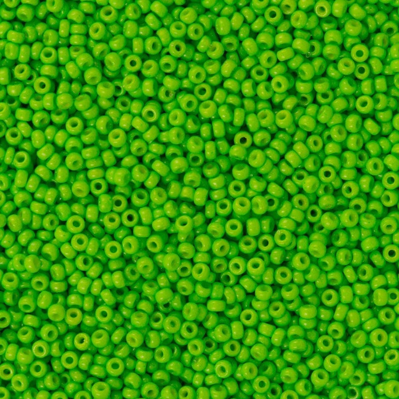 Miyuki Seed Beads 15/0 Duracoat Opaque Kiwi, 4471