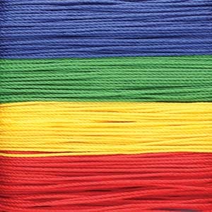 S-Lon Bead Cord 10 Yards Each Primary Colors Mix, 40 Yards Total
