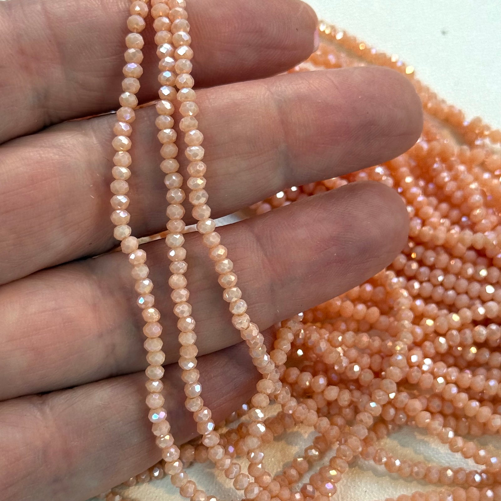 1mm Crystal rondelle beads strand 180 pcs, PBC1C116