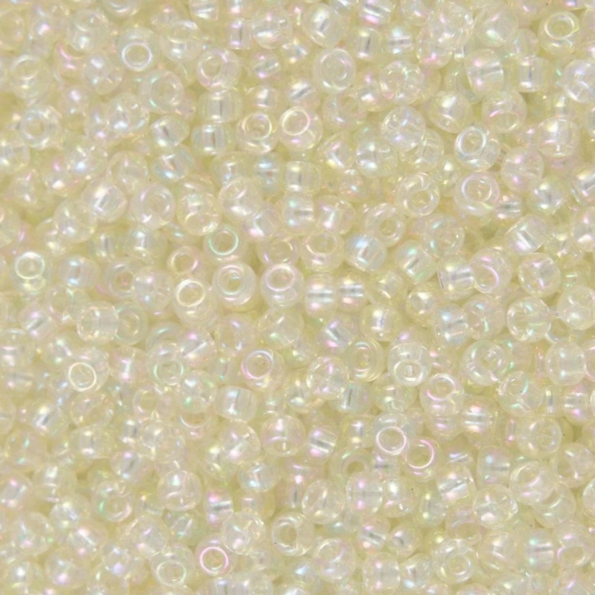 Miyuki Seed Beads 8/0 Crystal Ivory Gold Luster, 2442