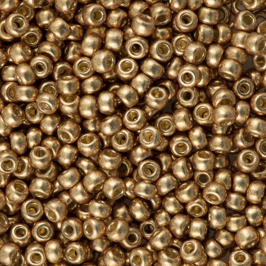 Miyuki Seed Beads 8/0 -Duracoat Galvanized Champagne, 4204