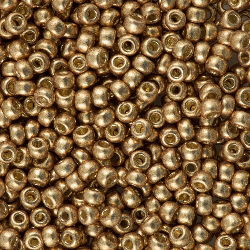 Miyuki Seed Beads 8/0 -Duracoat Galvanized Champagne, 4204