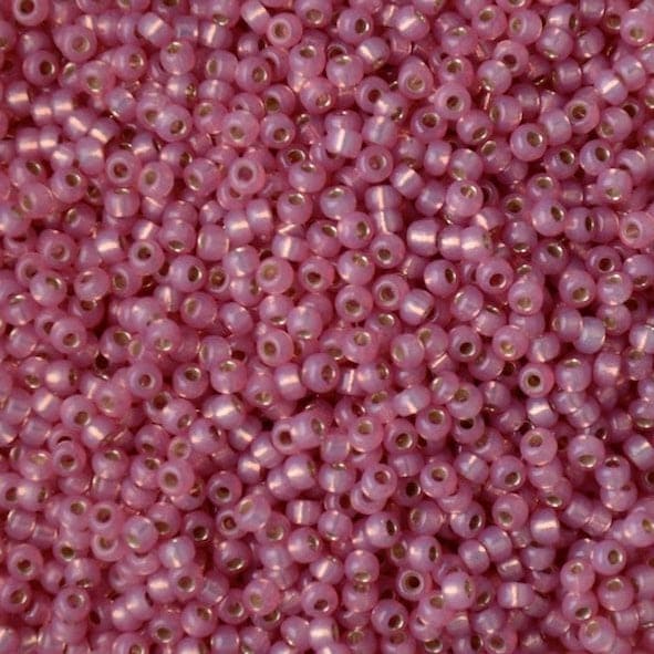 Miyuki Seed Beads 11/0  Duracoat Silver Lined Dyed Pink, 4237-NEW!!!