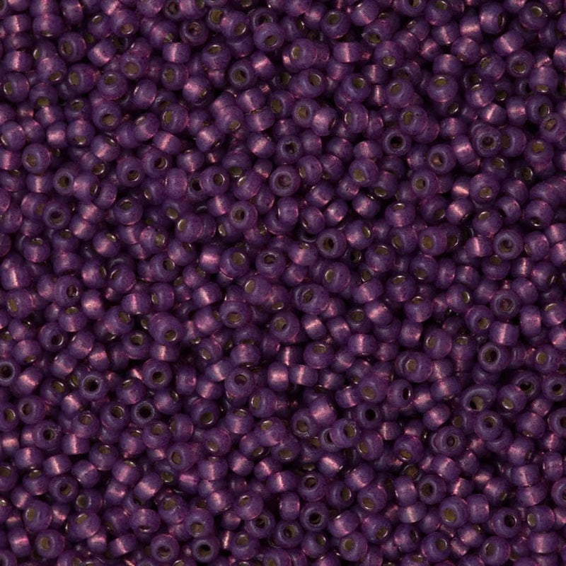 Miyuki Seed Beads 8/0 Duracoat Silverlined Dyed Dark Lilac, 4248-NEW!!!