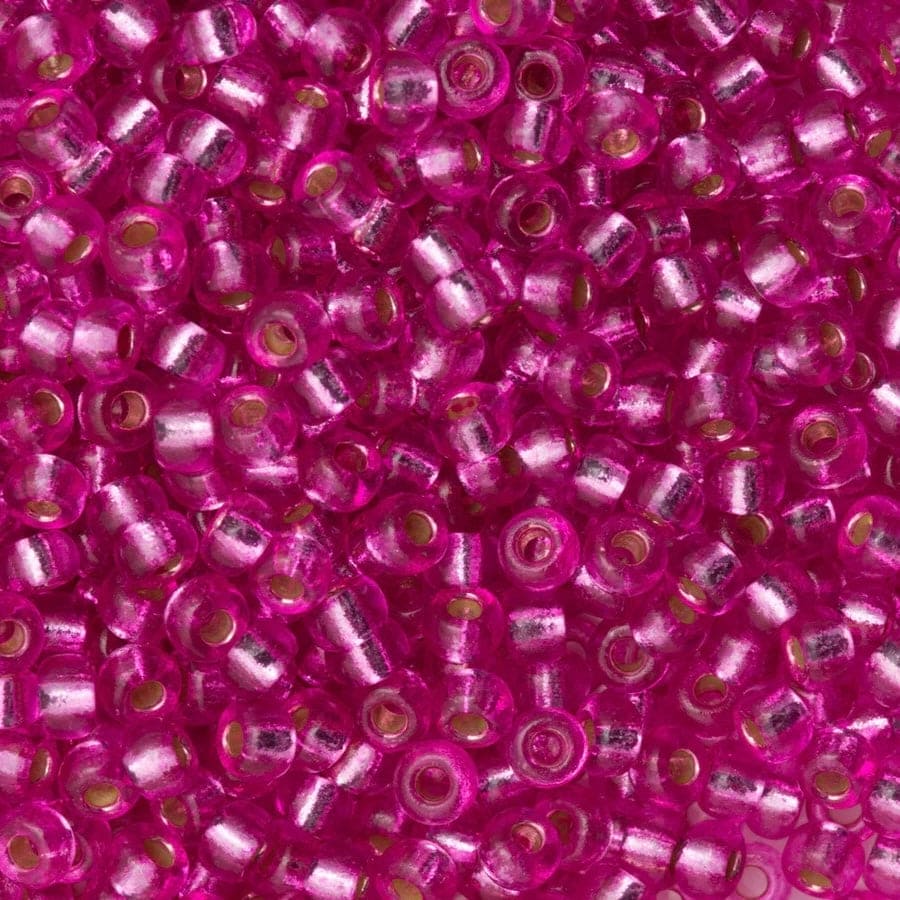 Miyuki Seed Beads 8/0 Duracoat Silverlined Dyed Pink Parfait, 4267-NEW!!!