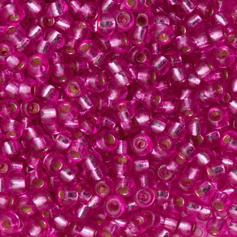 Miyuki Seed Beads 8/0 Duracoat Silverlined Dyed Pink Parfait, 4267-NEW!!!