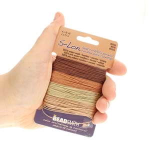 S-Lon Bead Cord 10 Yards Each Neutrals Mix, 40 Yards Total