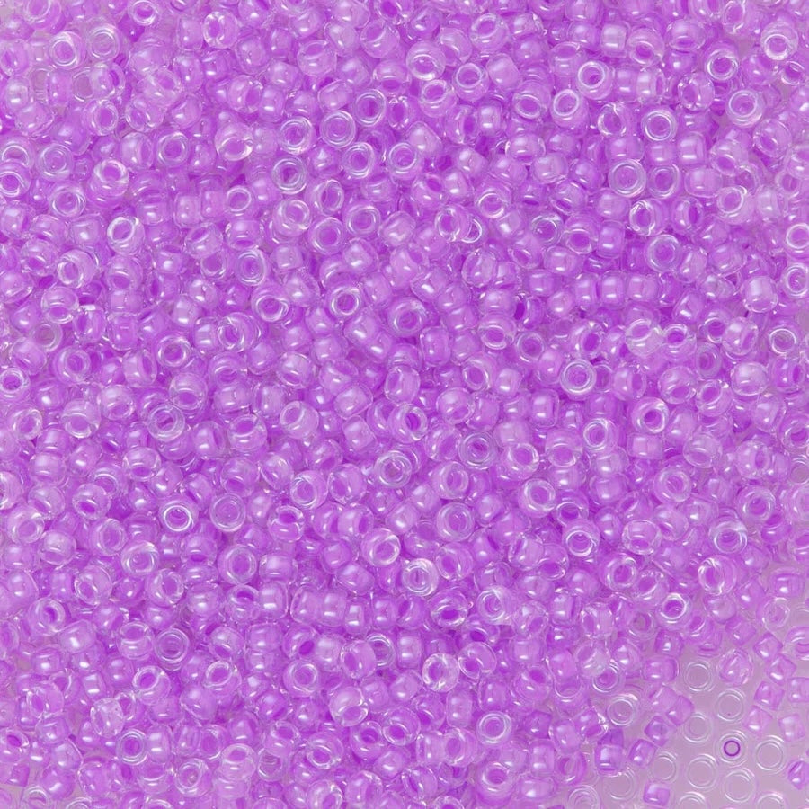 Miyuki Seed Beads 15/0, 0222 - Violet Lined Crystal, 10Gr