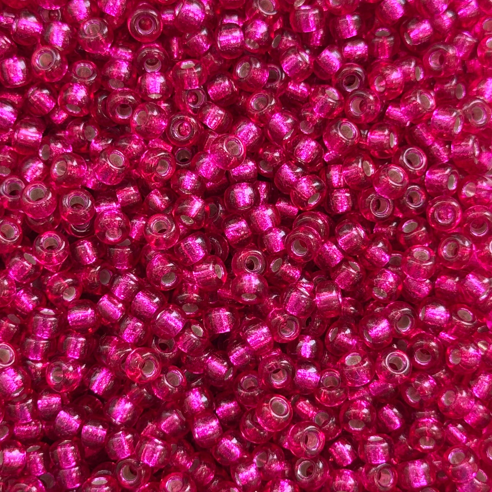 Miyuki Seed Beads 6/0 Silverlined Dyed Raspberry, 1436