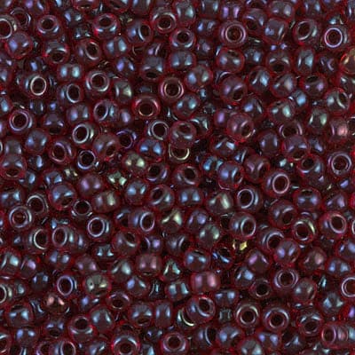 Miyuki Seed Beads 8/0 Garnet Lined Ruby AB , 0367