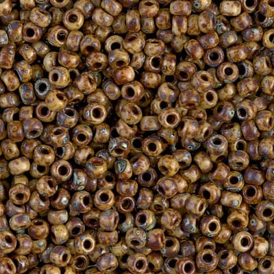 Miyuki Seed Beads 8/0 Picasso Opaque Brown Tan, 4517-NEW!!!