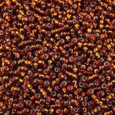 Miyuki Seed Beads 8/0 Dark Topaz Silver Lined , 0005