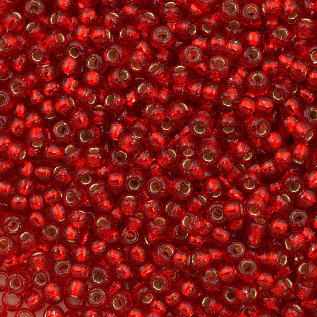 Miyuki Seed Beads 8/0 Flame Red Silver Lined ,0010